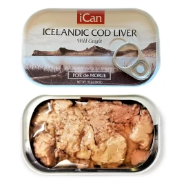ICAN Icelandic Cod Liver Wild Caught (4.06 oz) Pack Of 12 Case No Smoked Exp2028