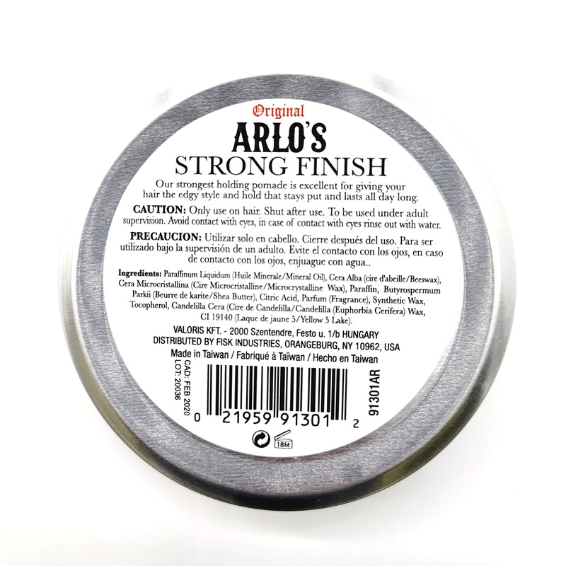 Arlo's Pomade - Strong 3 ounce
