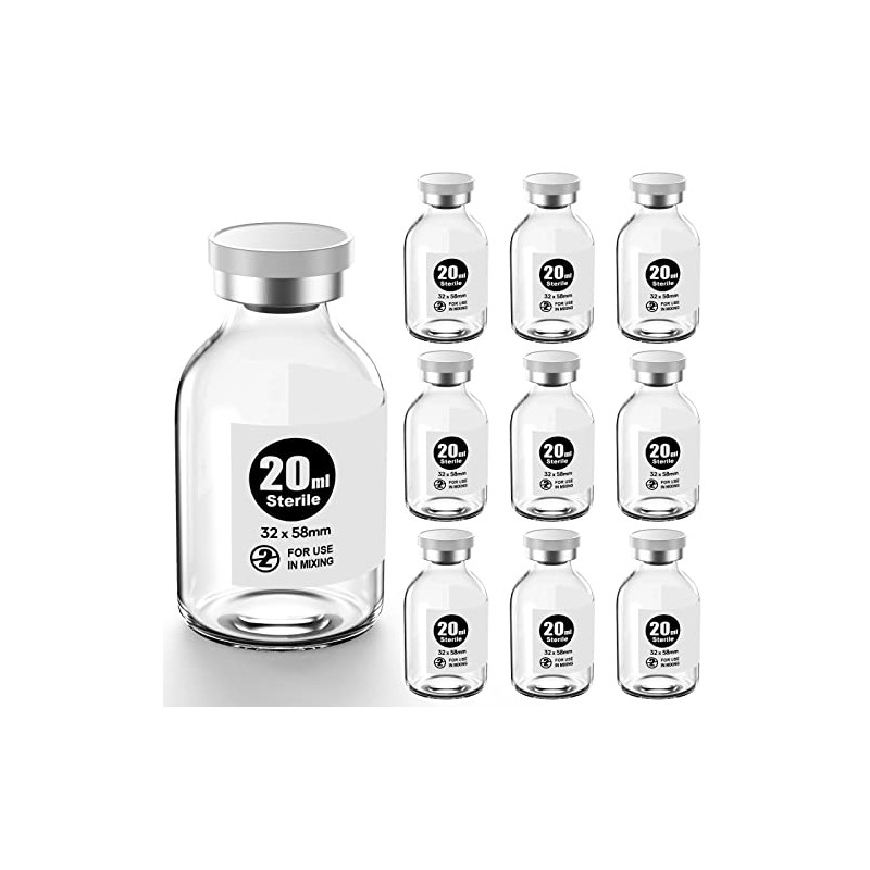 Ks-Tek Sterile Empty Vials with Self Healing Injection Port,with Aluminum