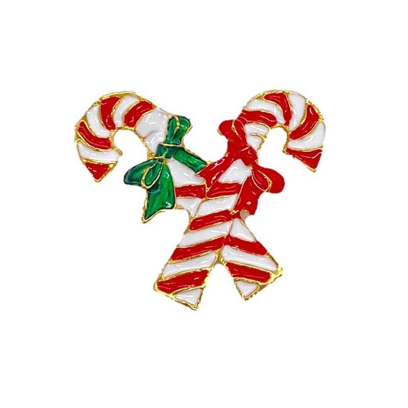 5pcs Candy Cane Pair Christmas Embellishments for Christmas Crafts and