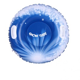 Inflatable Snow Tube Sledge Tube 31.5in/80cm Winter Snow Sled Large Snow Tube for Sledding Heavy Duty Snow Tube with 2 Handles for Kids and Adults Family Winter Skating Skiing Snow Outdoor