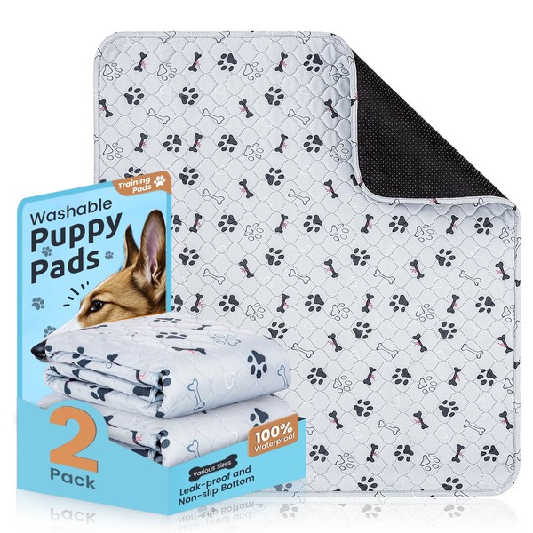 PmakeEorT Washable Puppy Pads, Set of 2 Training Pads for