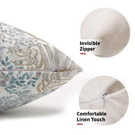 Nautical Coastal Coral Lumbar Pillow Covers 12x20 Inch Set of 2 Summer Ocean Beach Themed Decorative Pillow Cases Outdoor Linen Square Cushion Cover Farmhouse Decor for Bedroom Home Sofa Couch Bed