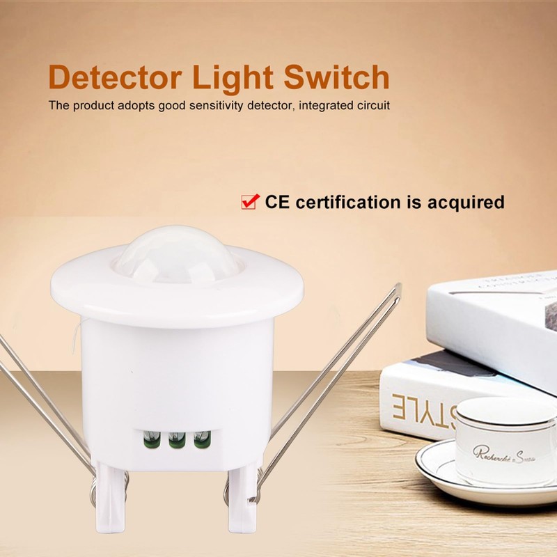 Infrared Motion Sensor Mini 110-240V 360° Recessed Ceiling PIR Body