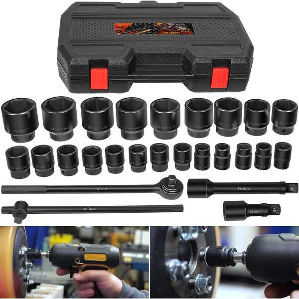 Camoo Impact Socket Set 27 PCs 3/4" Drive 6 Point