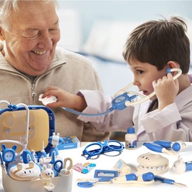 43PCS Kids Doctor Kit Toy, Pretend Play Medical Set for Toddlers, Role Play Playset for Boys Girls Aged 3-8