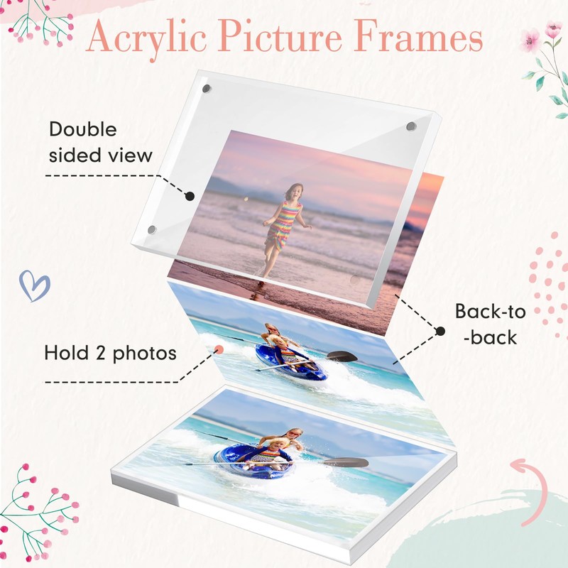 Handepo 30 Pack 4 x 6 Inch Clear Acrylic Picture