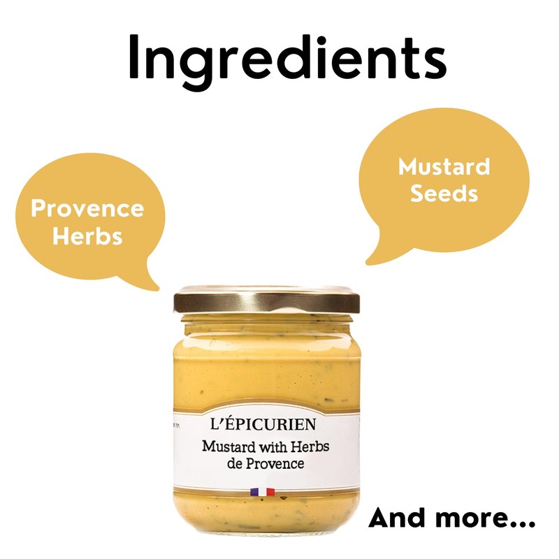 Herbes De Provence Flavored L'epicurien Gourmet French Mustard