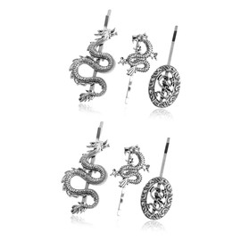 Beavorty 12 pcs Punk Hair Accessories flower hair clips Dragon Punk Hairpins Girls Hairpins Punk Hair Clip Vintage Hair Clip Punk Barrettes Punk Headdress Zinc alloy gem Diamond woman