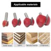 Saipor 4pcs 6mm Round Nose Cove Core Box Router Bit