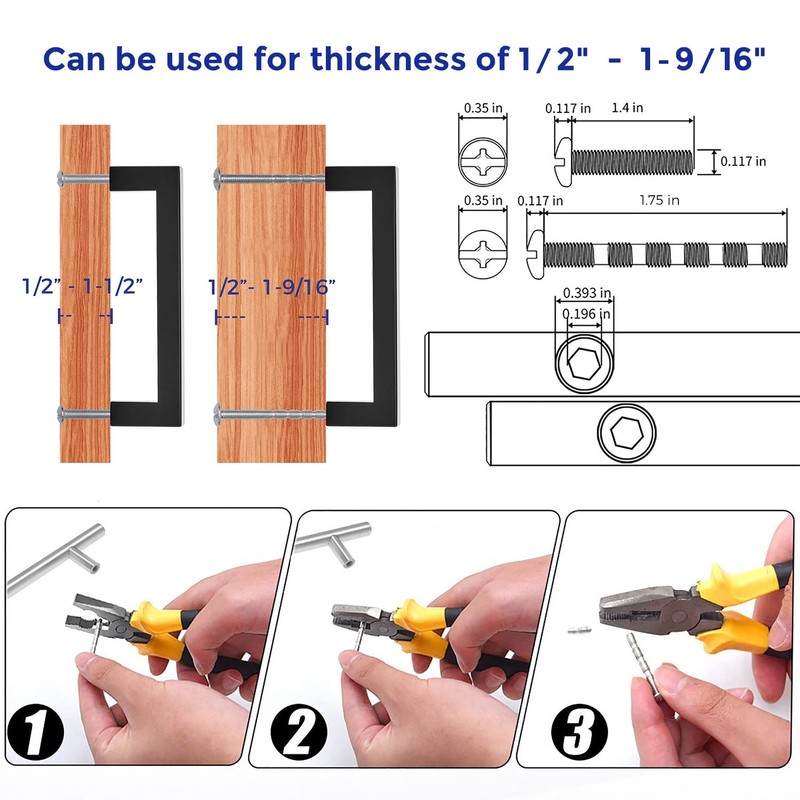 Ravinte 32 Pack 4-1/2 Inch Square Cabinet Handles - Matte