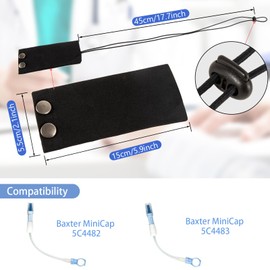 Peritoneal Dialysis Catheter Holder for Baxter 5C4482 5C4483, PD Catheter Lanyard PD Secure Shower Support PD Transfer Set Catheter Holder Accessories for Men & Women (Black)