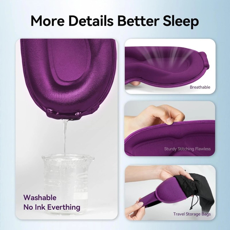 FACEMOON 3D Weighted Blackout Eye Mask for Sleeping - Zero