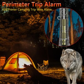 TRSAIM Perimeter Trip Alarm, Use 209 Primer Camping Trip Wire Alarm Camp Safe,Early Warning Security System Accessories for Camping and Property Safety/Bear Deterrent (Army Green)