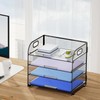 Marbrasse Mesh Desk Organiser Tray, 4 Tier Letter Tray Organiser