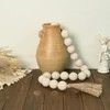 50" Long Ribbed Extra Large Wood Bead Garland with 2"