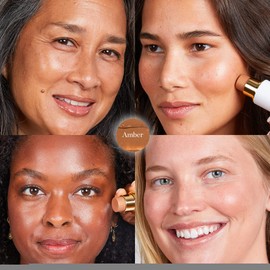 Ogee Sculpted Face Stick (AMBER - SUN KISSED BRONZE) Certified Organic Multi-Use Bronzer or Highlighter Glow Makeup Stick