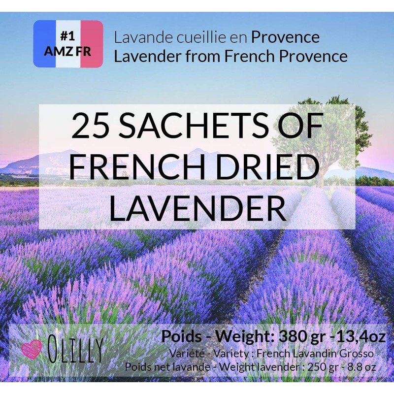 OLILLY Ernte 2024-25 x Lavendelsäckchen mit Lavendel aus der Provence