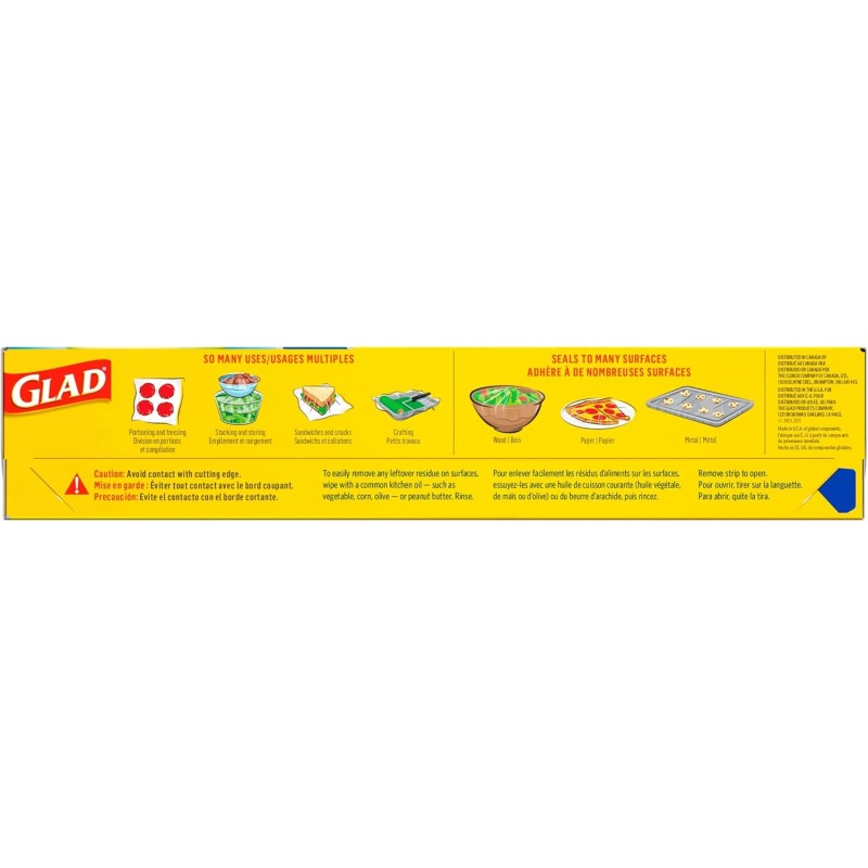 Glad Press'N Seal Plastic Food Wrap, 70 Square Foot Roll