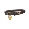 Shires Rolled Leather Dog Collar X Small Brown