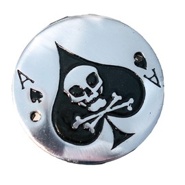 Aluminum Vietnam Death Card Ace Spades Polished Points Cover Shovelhead Evo Compatible with Harley Davidson 1970-1999