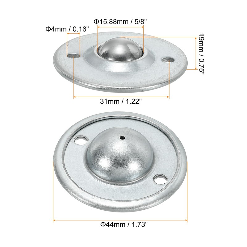 PATIKIL Roller Ball Transfer Bearing 5/8", 8 Pack Load 22lbs
