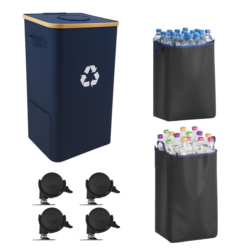 Eikovia 26 Gallon Recycling Bin for Kitchen, 100L Recycle Bin