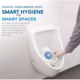 Urinal Cakes for Men Bathroom,12 Pack Urinal Screen Deodorizers, Up to 3000 Flushes, Ocean Breeze Scent, Splash-Free Design, Fits All Urinals, Urinal Deodorizer