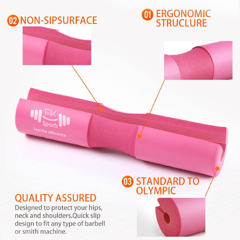 FK Sports Barbell Pad - Soft Cushioned Squat Pad -