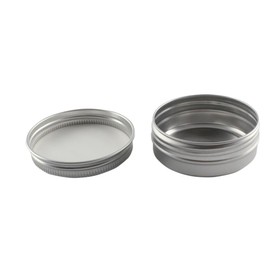Healifty Aluminium Containers Jars with Lids Round Silver Silver Metal Small Cream Tin Empty Travel Makeup can for Cosmetic Balm Lip