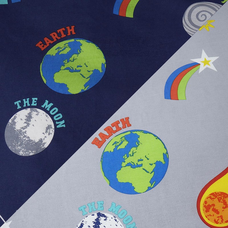 Catherine Lansfield Lost In Space Reversible Single Duvet Cover Set
