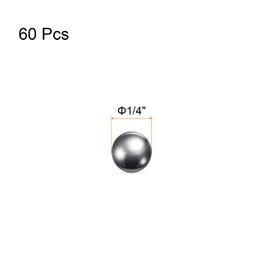 QUARKZMAN Precision Balls 1/4 Inch Diameter 440C Stainless Steel G25 for Bearings Pack of 60