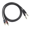 JORINDO Dual 6.35mm Male to Double RCA Male Cable Audio