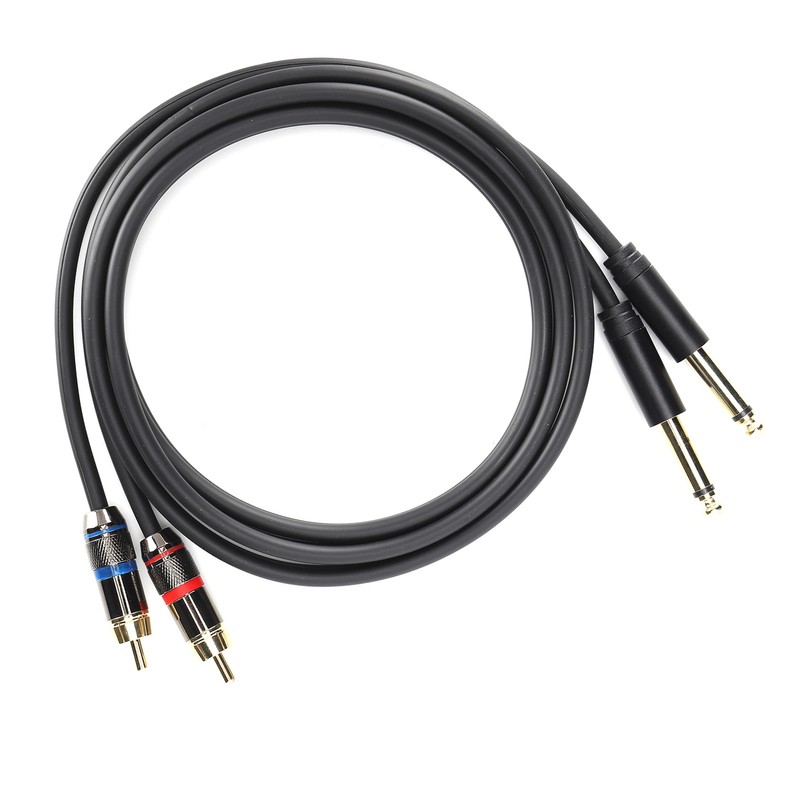 JORINDO Dual 6.35mm Male to Double RCA Male Cable Audio