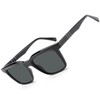 CARFIA Small Square Polarized Sunglasses for Men UV400 Protection Lightweight