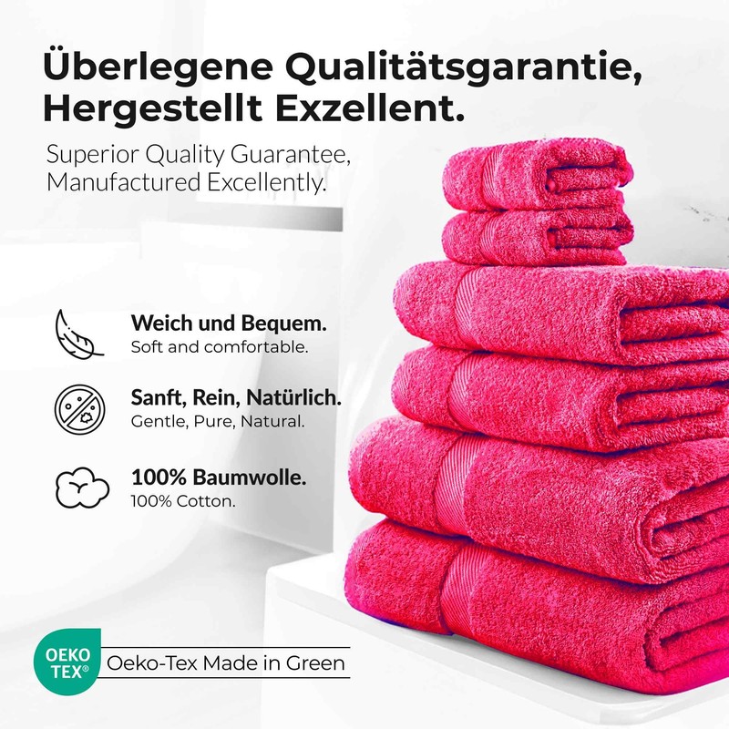 Etérea Carli Hand Towels, Single + Set + Bath Mat,