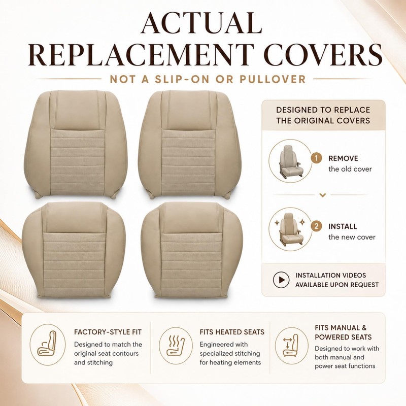 NLQR Tan Driver & Passenger Side Bottom & Top Lean