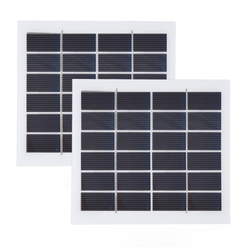 2 Pcs Portable Solar Panel 2W 6V Mini Solar Cells