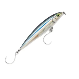Rapala X-Rap Long Cast Shallow Lure with Two No. 3/0 Hooks, 0.3-0.6 m Swimming Depth, 12 cm Size, Anchovy