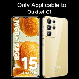 Xiangyun Handyhülle für Oukitel C1 Hülle mit 1 Stück Panzer Schutz Glas Schutzfolie, Transparent Silikon Soft Crystal Clear Kratzfest TPU Case Schutzhülle (6.52")
