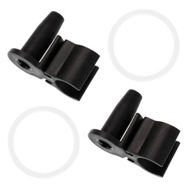 Alpidex Universal Holder for Rubber Buffer/Rubber Pads by Nordic Walking Sticks in Assorted Colours for Rubber Cushion on Nordic Walking Poles, white