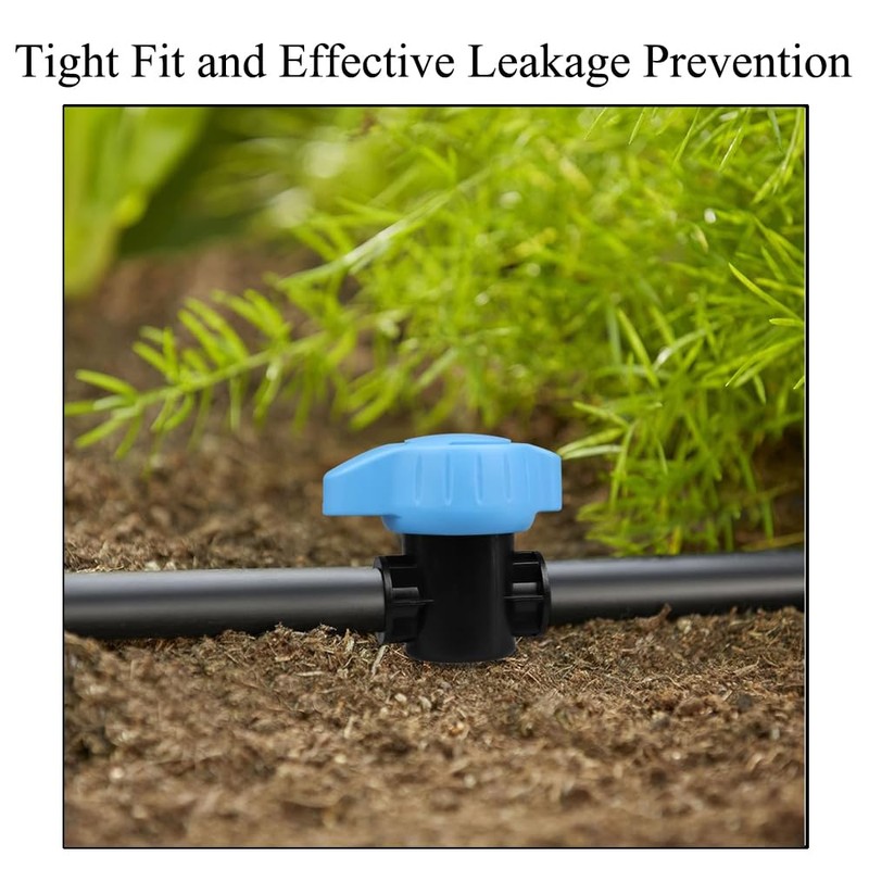 Supertool Drip Irrigation Shut Off Valve, 20mm Plastic In-line Barbed