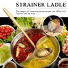 Ouliget Stainless Steel Strainer Ladle, 2 in 1 Soup Strainer
