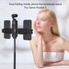 Dual Phone Extension Holder Cold Shoe Adapter Mount Mobile Phone