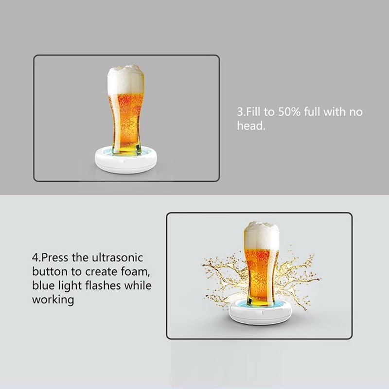 Beer Frother Ultrasonic Beer Foamer Beer Foam Maker for Family