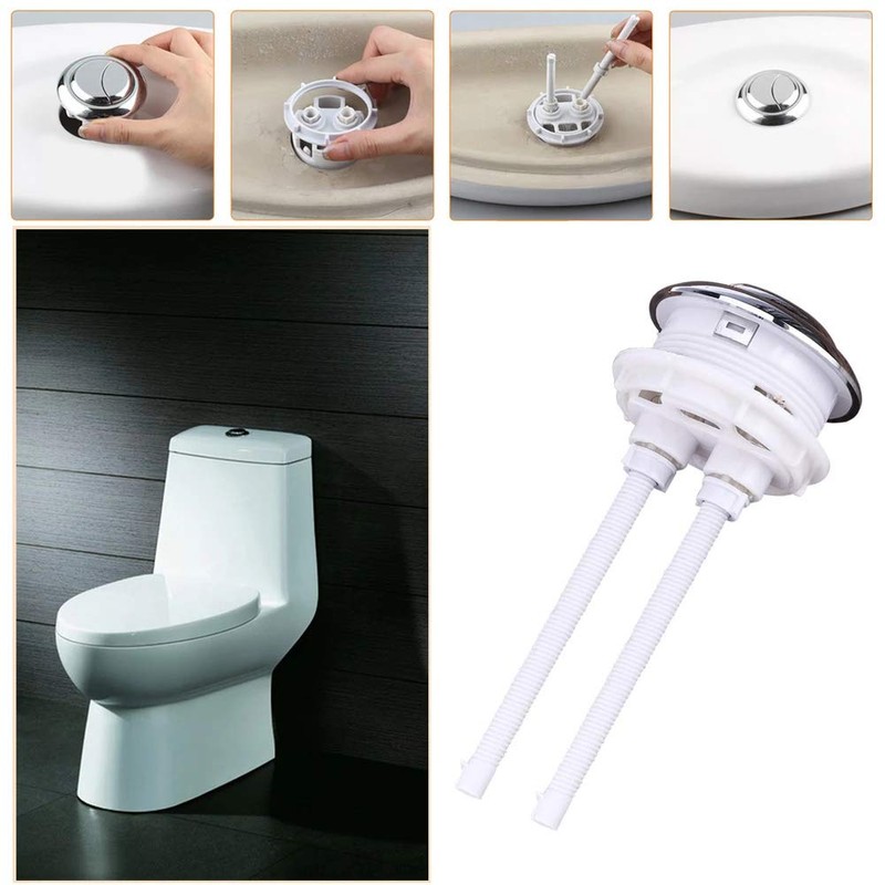 2 Pcs Standard 38 mm Toilet Buttons with Four Rods