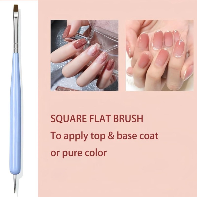 Faiteary Nail Art Brushes, 6PCS Nail Design Painting Brush Sets
