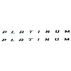 2Pc Platinum Emblem 3D Letter Badge Sticker Rear Bedside Nameplate