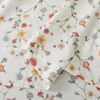 Zusbest Queen Sheet Set 100% Percale Cotton Off White Floral