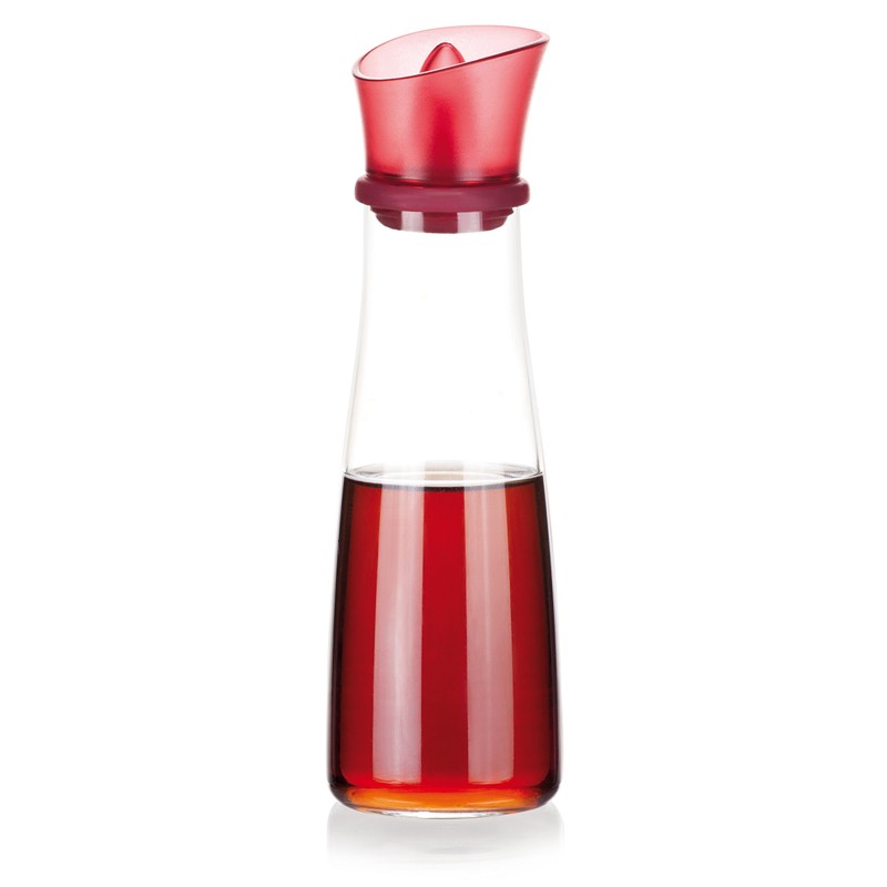 Tescoma Vitamino Essigflasche, Kunststoff, rot/transparent, 19.5 x 5.3 cm